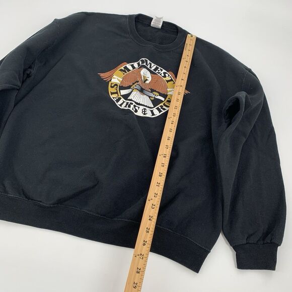 Vintage 1990s Midwest Stairs and Iron Pullover Crewneck Sweatshirt XL Mens Black - Picture 5 of 5